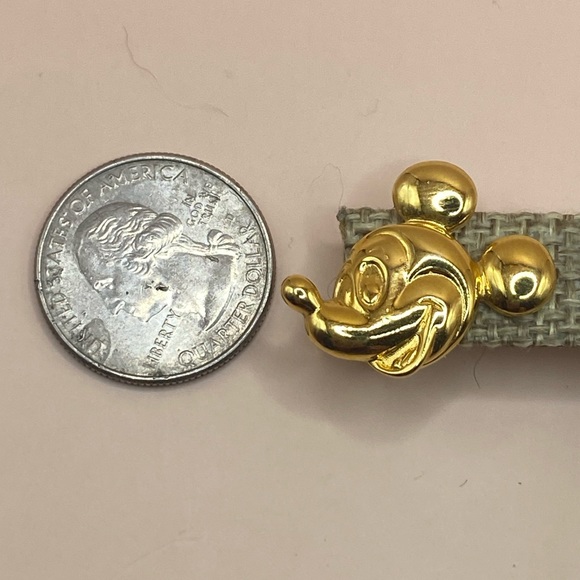 Vintage Disney Gold tone Mickey Mouse Earrings - Picture 3 of 3